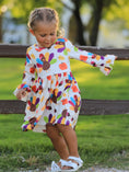 Load image into Gallery viewer, Thanksgiving Turkey Print Girls Dress
