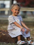 Load image into Gallery viewer, Fall Thanksgiving Pumpkin Embroidery Smock Plaid Girls Dress
