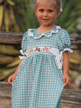 Load image into Gallery viewer, Western Plaid Horse Embroidered Girl Dress
