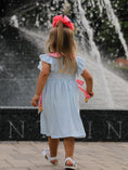 Load image into Gallery viewer, Back To School Girls Striped lapels Bow Dress
