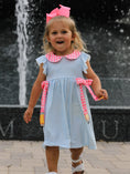 Load image into Gallery viewer, Back To School Girls Striped lapels Bow Dress
