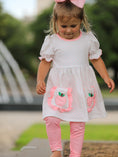 Load image into Gallery viewer, Back To School Girls' Apple Applique Set with Pockets
