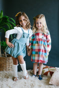 Load image into Gallery viewer, Vintage Blue Faux Suede Pinafore
