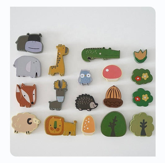 Wooden Animal Stacking Blocks: Montessori Balancing Toy for Creative Play