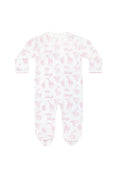Load image into Gallery viewer, Pink Safari Crossover Footie
