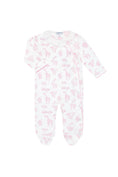 Load image into Gallery viewer, Pink Safari Crossover Footie
