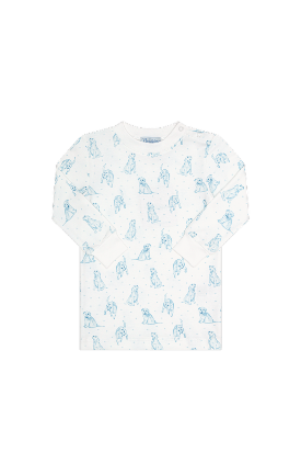Blue Puppy Love Print Pajamas