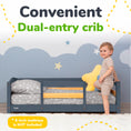 Load image into Gallery viewer, Crib Size Wooden Floor Bed Frame with Rails for Toddlers Age 1–3
