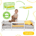 Load image into Gallery viewer, Crib Size Wooden Floor Bed Frame with Rails for Toddlers Age 1–3
