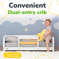 Load image into Gallery viewer, Crib Size Wooden Floor Bed Frame with Rails for Toddlers Age 1–3
