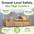 Load image into Gallery viewer, Crib Size Wooden Floor Bed Frame with Rails for Toddlers Age 1–3
