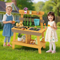 Load image into Gallery viewer, Outdoor Mud Kitchen for Kids Wooden Play Kitchen Toy for Boys Girls Aged 3-8-Yellow
