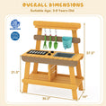 Load image into Gallery viewer, Outdoor Mud Kitchen for Kids Wooden Play Kitchen Toy for Boys Girls Aged 3-8-Yellow
