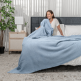 Load image into Gallery viewer, Adult Waffle Blankets in Pacific Blue
