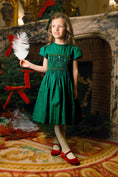 Load image into Gallery viewer, PERLA GREEN SMOCKED DRESS
