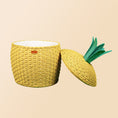 Load image into Gallery viewer, Pineapple Storage Basket Large - Yellow
