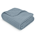 Load image into Gallery viewer, Baby Muslin Blanket in Pacific Blue
