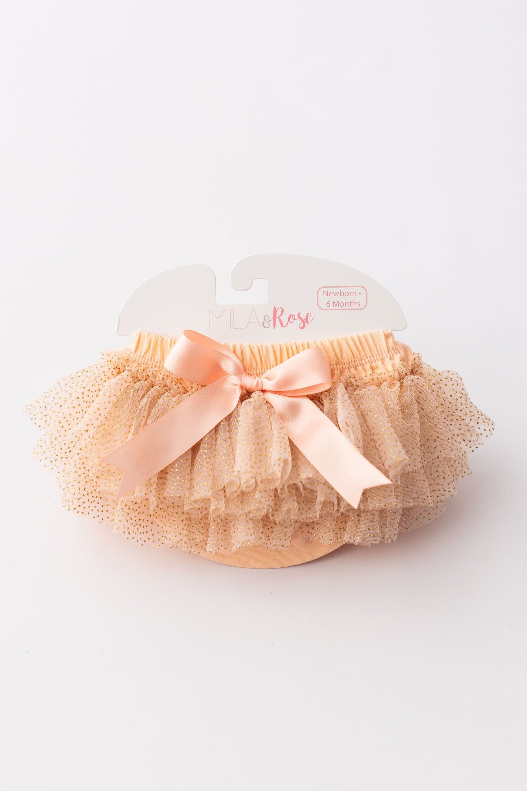 Peach & Gold Glitter Tutu Bloomer