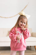 Load image into Gallery viewer, Applique Floral Bow Crewneck Sweatshirt
