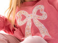 Load image into Gallery viewer, Applique Floral Bow Crewneck Sweatshirt
