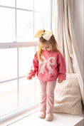 Load image into Gallery viewer, Applique Floral Bow Crewneck Sweatshirt
