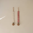 Load image into Gallery viewer, Linen Pacifier Clip 2-Pack
