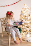 Load image into Gallery viewer, Tied with a Bow Christmas 2pc Henley Bamboo Pajamas
