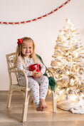 Load image into Gallery viewer, Tied with a Bow Christmas 2pc Henley Bamboo Pajamas
