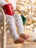 Load image into Gallery viewer, Tied with a Bow Christmas 2pc Henley Bamboo Pajamas
