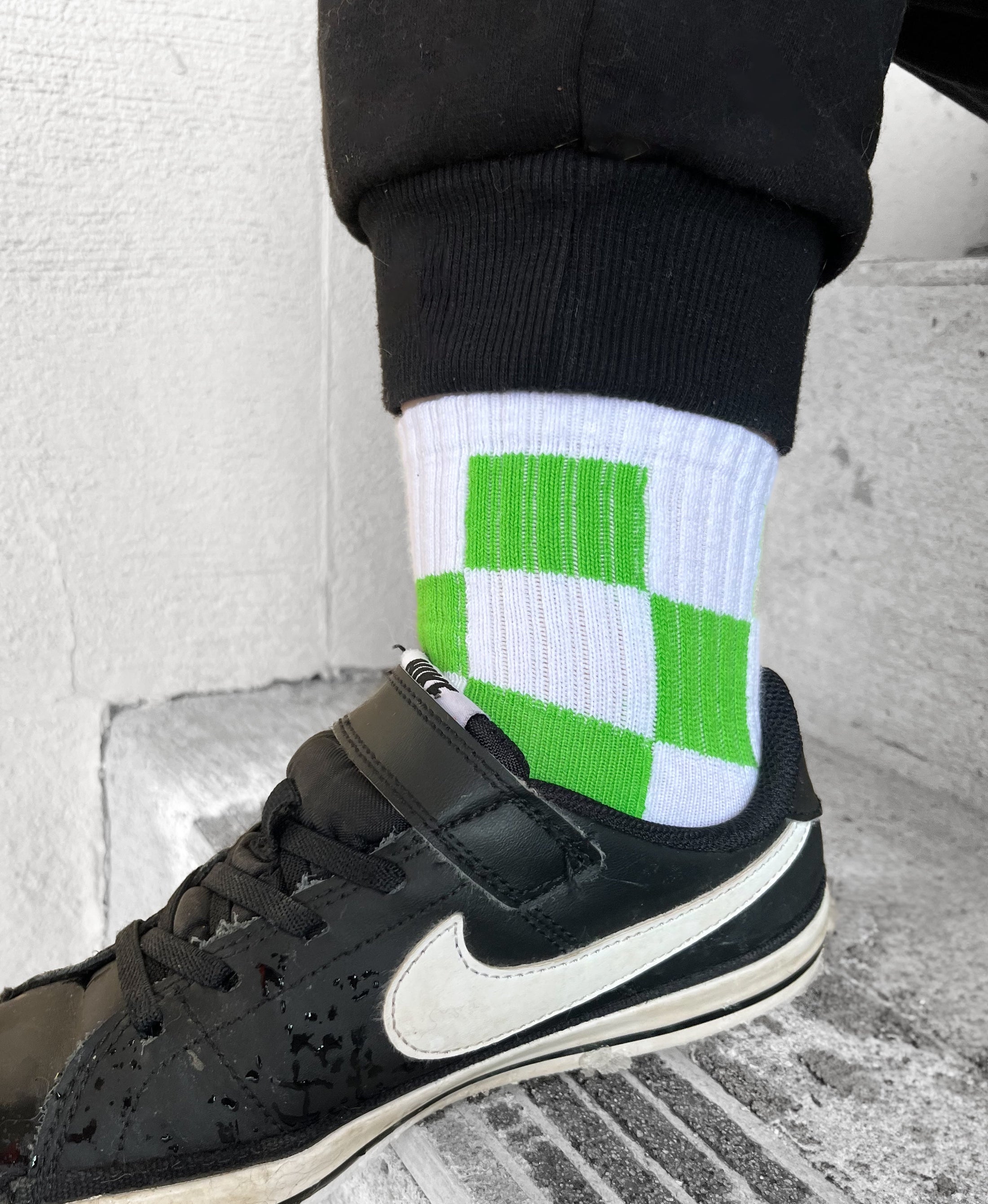 Lime Green Checker