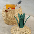 Load image into Gallery viewer, Pineapple Rattan Storage Basket Natural - Medium
