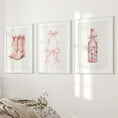 Load image into Gallery viewer, Cowgirl Boots Preppy Modern Wall Art Poster Set
