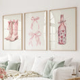 Load image into Gallery viewer, Cowgirl Boots Preppy Modern Wall Art Poster Set

