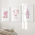 Load image into Gallery viewer, Trendy Pink Wall Art Prints Preppy Room Decor Set
