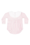 Load image into Gallery viewer, Pink Herringbone Embroidered Bubble LS
