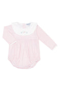 Load image into Gallery viewer, Pink Herringbone Embroidered Bubble LS
