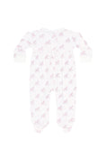 Load image into Gallery viewer, Pink Rocking Horse Smocked Footie
