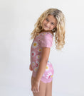 Load image into Gallery viewer, Pink Dot Smiley Floral Leotard
