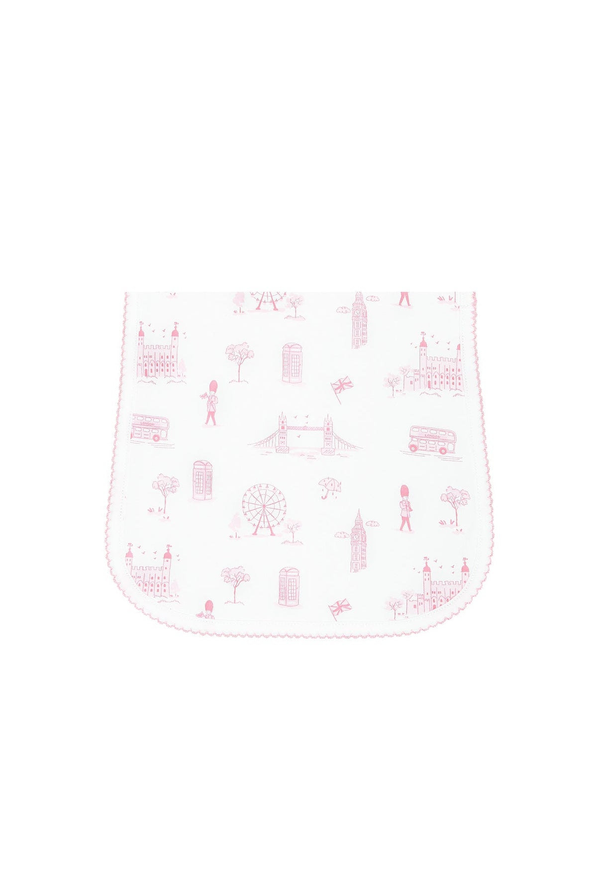 Pink London Toile Burp Cloth