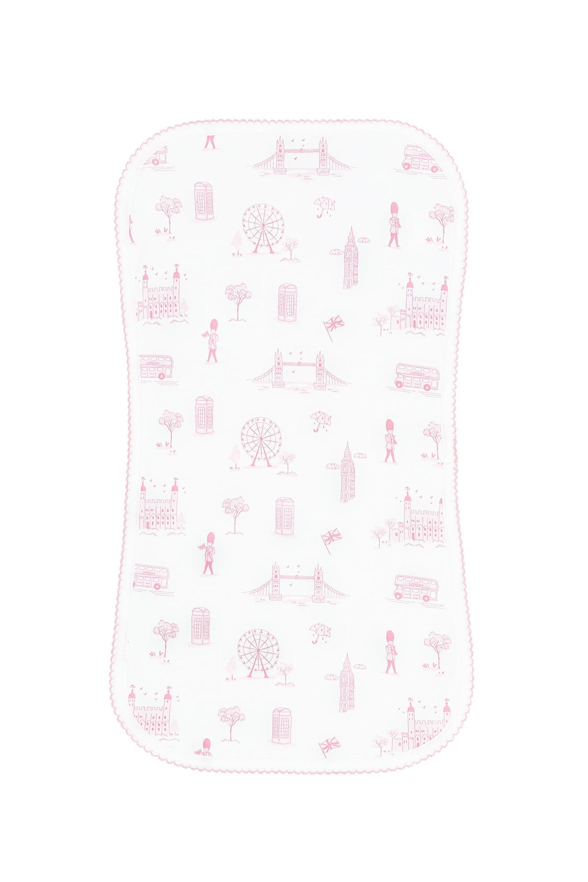 Pink London Toile Burp Cloth