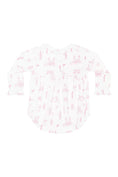 Load image into Gallery viewer, Pink London Toile Smocked Bubble LS
