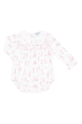 Load image into Gallery viewer, Pink London Toile Smocked Bubble LS
