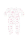 Load image into Gallery viewer, Pink London Toile Smocked Footie

