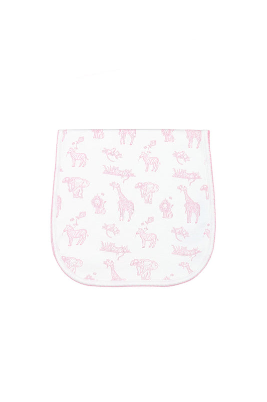 Pink Safari Burp Cloth