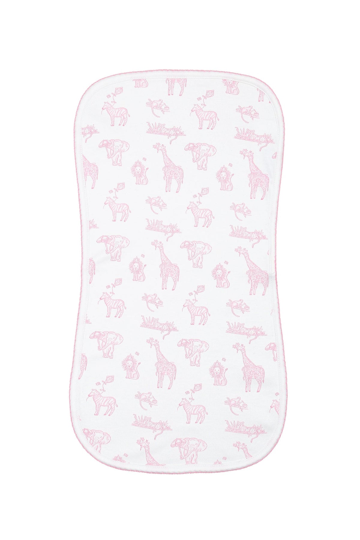 Pink Safari Burp Cloth