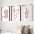Load image into Gallery viewer, Trendy Pink Wall Art Prints Preppy Room Decor Set
