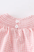 Load image into Gallery viewer, Baby Girls Strawberry Plaid Smocked Romper
