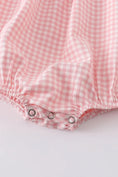 Load image into Gallery viewer, Baby Girls Strawberry Plaid Smocked Romper
