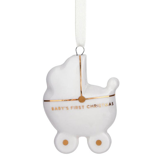 Baby's First Christmas Ornament - Baby Carriage