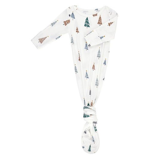 Knotted Gown - Trees 0-3 mo